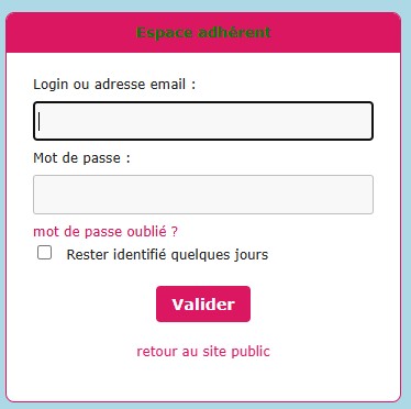 Capture — page d'authentification UFNAFAAM